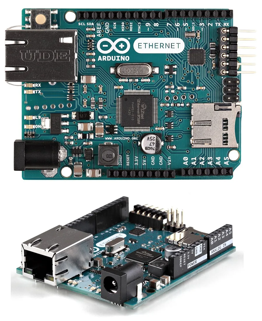 Arduino Ethernet Shield w/o PoE (Wiznet W5100)