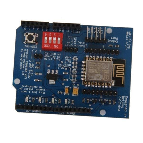 ESP8266 ESP-12E UART Wi-Fi Shield for Arduino UNO & MEGA - Techonics LTD