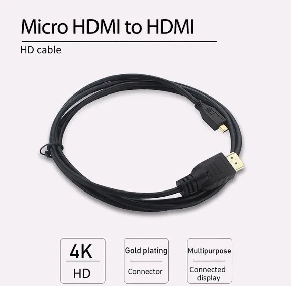 HDMI Cable for Raspberry Pi 4 | Micro HDMI to HDMI HD Video Cable