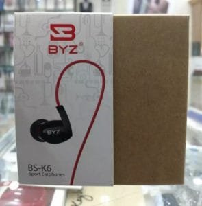 Universal Mobile Handsfree | 3.5mm with Ear Hook Style Wired Control with Mic and Sports Running Earplugs | BYZ BS-K6 - Image 3