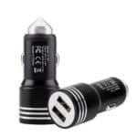 Mobile Car Charger (Bullet Shape)- 2 port USB Charger 2.4 A Max