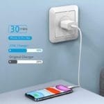 Official Apple USB-C Power Adapter 2 Pin (20W) with 1m USB C to Lightning Cable (Original)