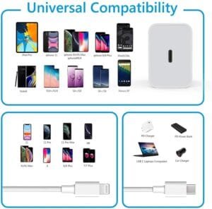 Official Apple USB-C Power Adapter 2 Pin (20W) with 1m USB C to Lightning Cable (Original) - Image 7