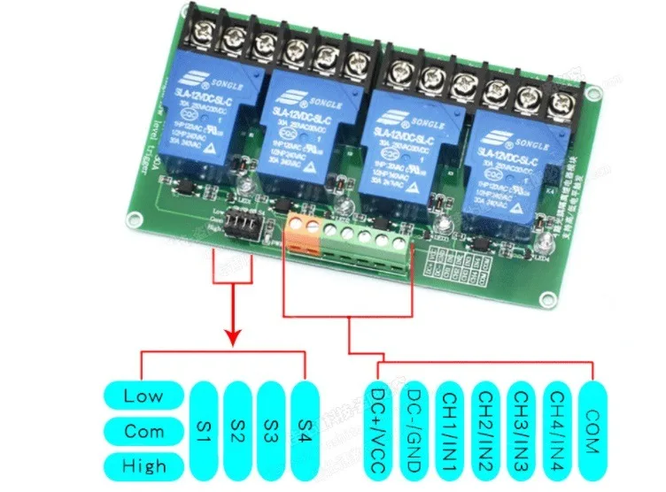 30A DC Relay 12v Isolation Switch 30 Amp Relay Arduino Relay 1 Channel ...