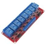 8-Channel Relay Module (24VDC)| High/Low Level Trigger with Optocoupler Isolation Load DC 30V/10A AC 250V/10A for PLC