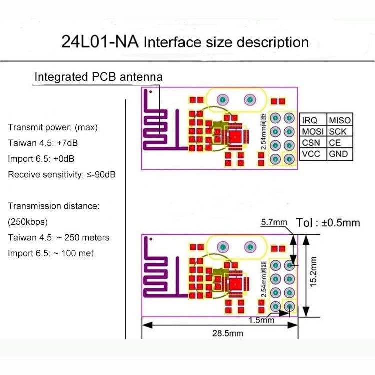 NRF24L01+ Wireless Module Power Enhanced Version 2.4G | Wireless Transceiver (100M distance)