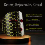 7 Colors LED Mask Light Therapy - Red Light Therapy Mask for Face - Helps Reducing Appearance of Acne, Rosacea, Fine Lines, Wrinkles for Youthful Glow – Flexible, Rechargeable and Portable – Ebony Black in United States - Image 2