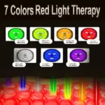 7 Colors LED Mask Light Therapy - Red Light Therapy Mask for Face - Helps Reducing Appearance of Acne, Rosacea, Fine Lines, Wrinkles for Youthful Glow – Flexible, Rechargeable and Portable – Ebony Black in United States - Image 3