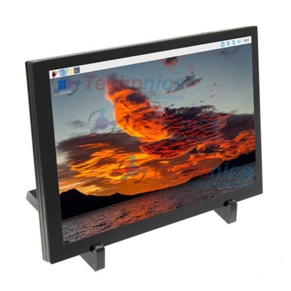 10.1 inch IPS Capacitive Touchscreen Monitor with Shell, 1280x800 HDMI LCD Display for Raspberry Pi B 4B/3B+ | Multi-Purpose Industrial PC Touchscreen Monitor