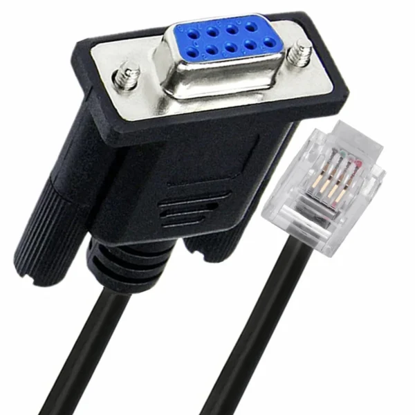 PLC Programming Cable D-Sub 9 Pin DB9 Female to RJ11 6P6C Serial Communication Cable