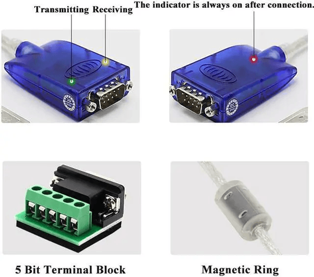 Industrial Grade UoTEK UT-8890 USB 2.0 to RS-232/485/422 three-in-one Converter | (USB to RS-232/485/422 Converter with ESD/Surge protection ±15KV