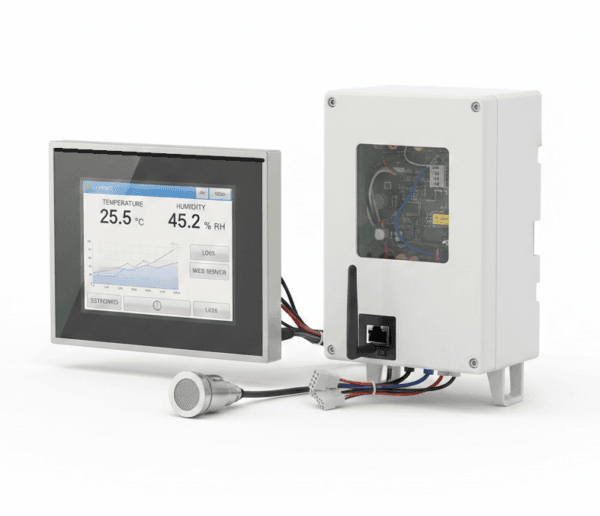 Touchscreen HMI Webserver Based Temperature Humidity Control