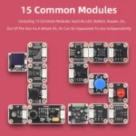 Waveshare Pi Pico Learning kit with expansion board with 15 sensor modules