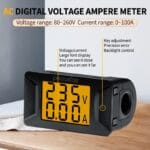PZEM-026 (Peacefair) Digital AC Voltmeter Ammeter | 80V-260V Single Phase Panel Meter - Image 3