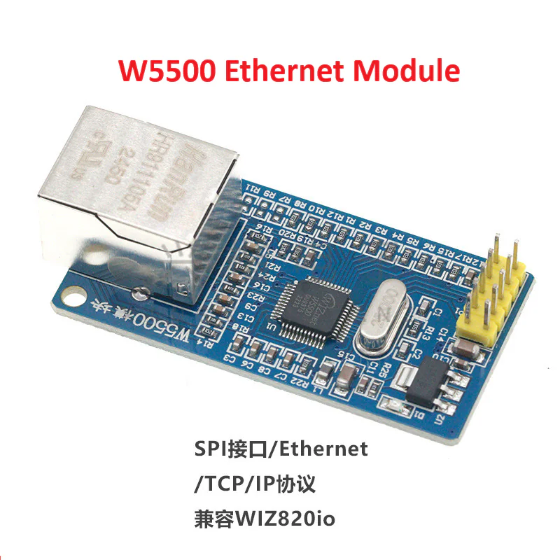 W5500 Module_4 W5500 Ethernet Module - SPI Interface LAN TCP/IP Network Board (WIZ820io Compatible) - Image 1